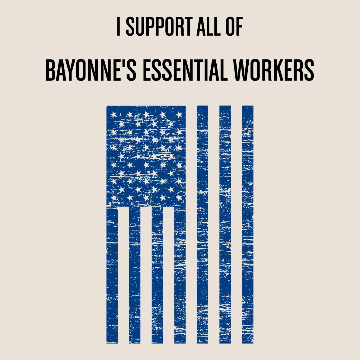 Bayonne Frontliners Appreciation Fund shirt design - zoomed