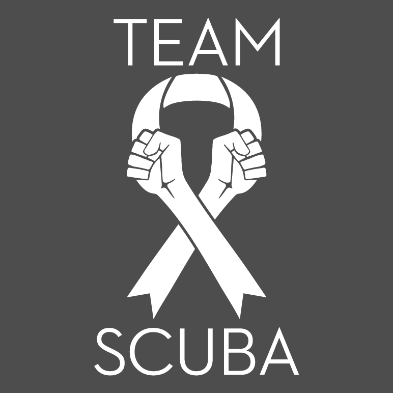 Scuba's fight to punch out throat cancer shirt design - zoomed