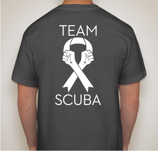 Scuba's fight to punch out throat cancer Fundraiser - unisex shirt design - back