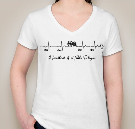 ARTS INTERRUPTED - Heartbeat of a Tabla Player Fundraiser - unisex shirt design - front