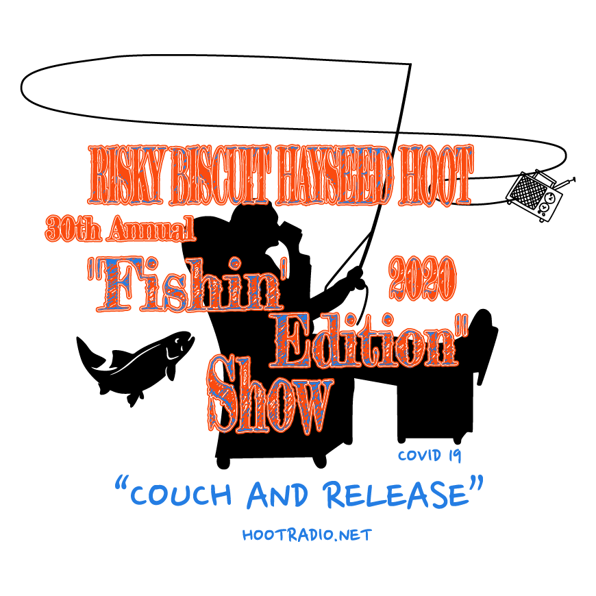 Risky Biscuit Hayseed Hoot Couch and Release Fundraiser shirt design - zoomed