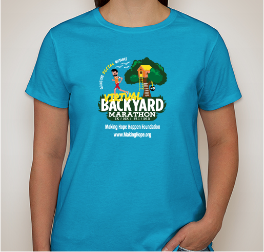 Going the Social Distance Backyard Marathon Fundraiser - unisex shirt design - front