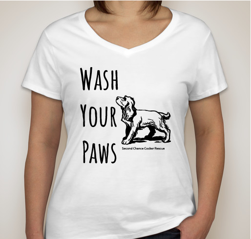 Second Chance Cocker Rescue Wash Your Paws Shirt Fundraiser - unisex shirt design - front