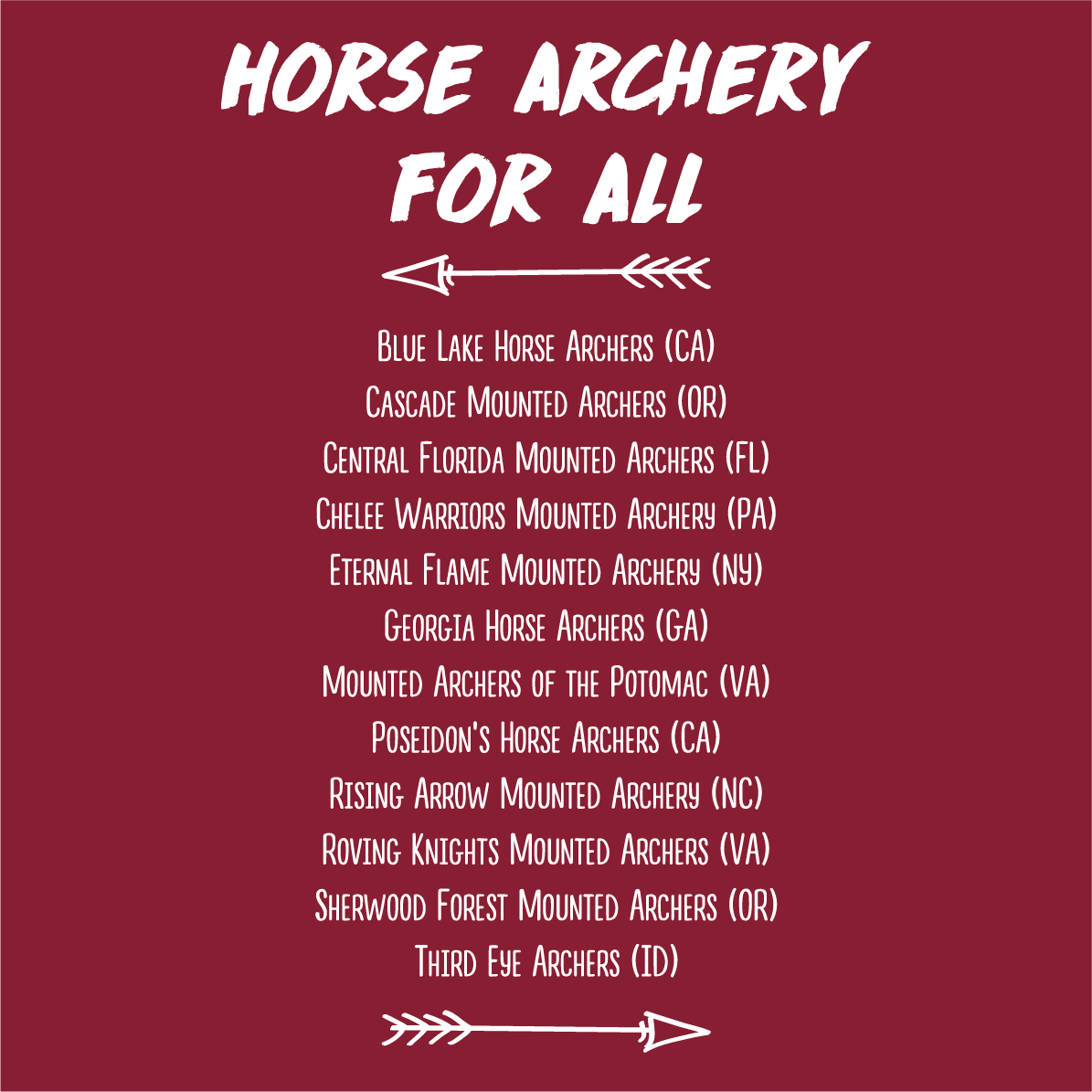 Horse Archery USA Annual Shirt Fundraiser shirt design - zoomed