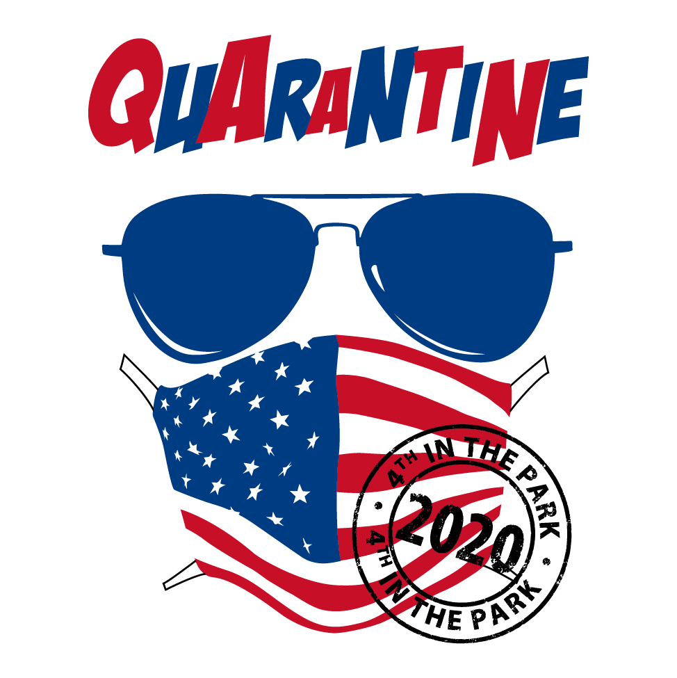 4th in the Park 2020 | "Quarantine" T-shirt shirt design - zoomed