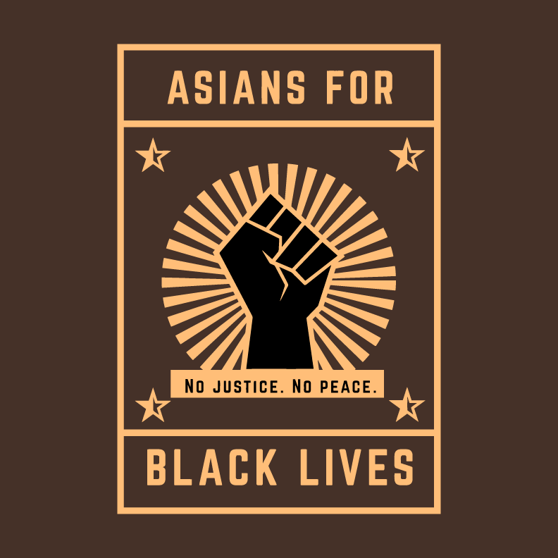 Asians for Black Lives shirt design - zoomed