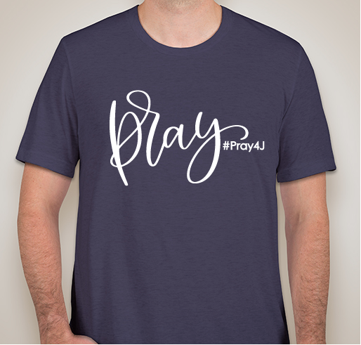 #Pray4J Fundraiser - unisex shirt design - front