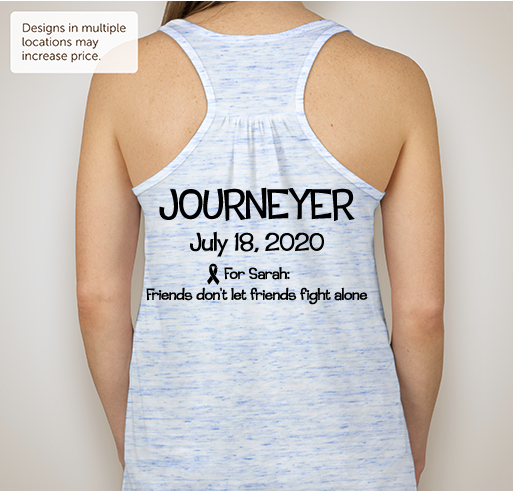Epic Journey for Sarah Fundraiser - unisex shirt design - back
