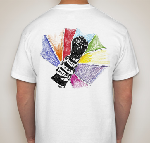 Kiya's Artwork Fundraiser - Black Lives Matter Fundraiser - unisex shirt design - back