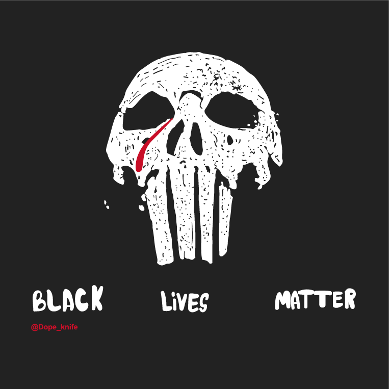 Black Lives Matter - Skulls For Justice #15 - Presented by Gerry Conway shirt design - zoomed