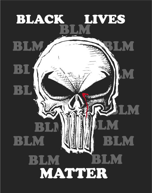 Black Lives Matter - Skulls For Justice #19 - Presented by Gerry Conway shirt design - zoomed