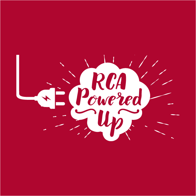 RCA Powered UP SWAG available now! shirt design - zoomed