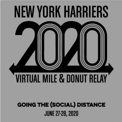 New York Harriers: Virtual Mile & Donut Relay shirt design - zoomed