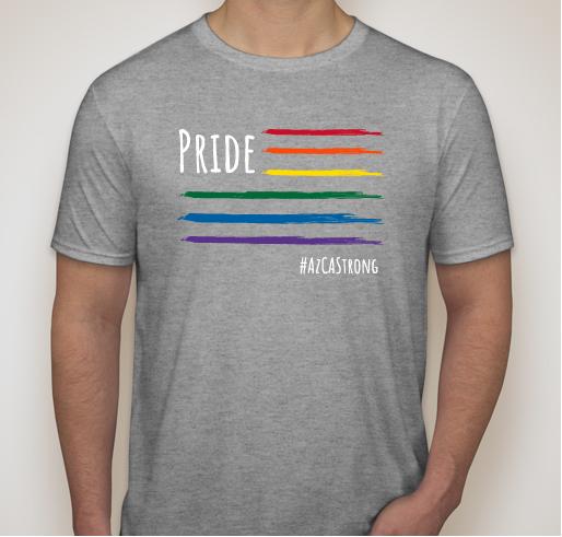 AzCA Pride Fundraiser - unisex shirt design - front