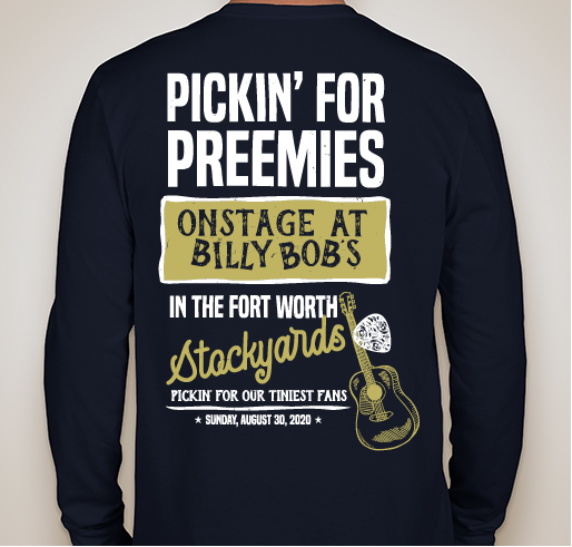 16th Annual Pickin’ For Preemies - Apparel Fundraiser - unisex shirt design - back