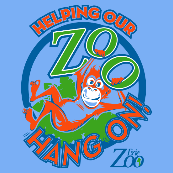 Helping Our Zoo "Hang On" - Erie Zoo Fundraiser shirt design - zoomed