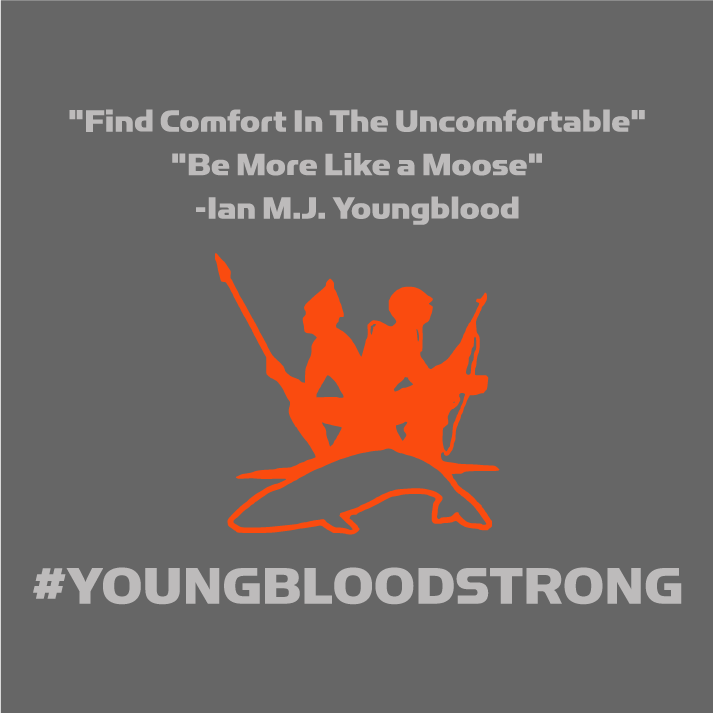 #YOUNGBLOODSTRONG shirt design - zoomed
