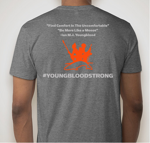 #YOUNGBLOODSTRONG Fundraiser - unisex shirt design - back