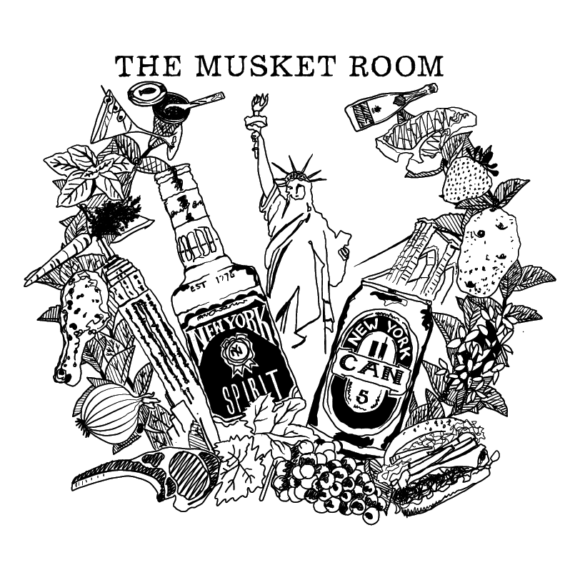 The Musket Room shirt design - zoomed