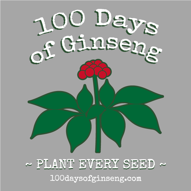 100 Days of Ginseng shirt design - zoomed
