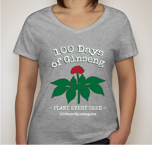 100 Days of Ginseng Fundraiser - unisex shirt design - front