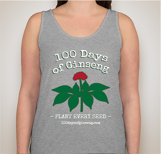 100 Days of Ginseng Fundraiser - unisex shirt design - front