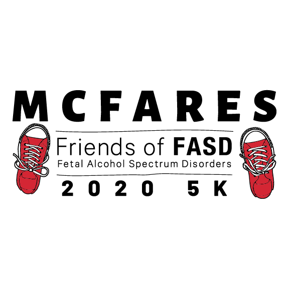 MCFARES Friends of FASD Virtual 5K! shirt design - zoomed