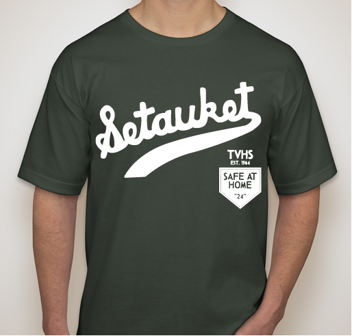 "Safe at Home", Original 1950's Setauket Baseball Logo T-Shirt, honoring Hub Edwards Fundraiser - unisex shirt design - front