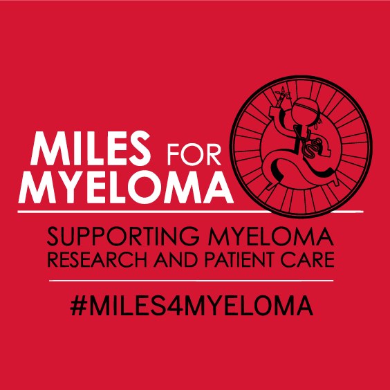 Miles 4 Myeloma 16th Anniversary: The Myeloma Million shirt design - zoomed