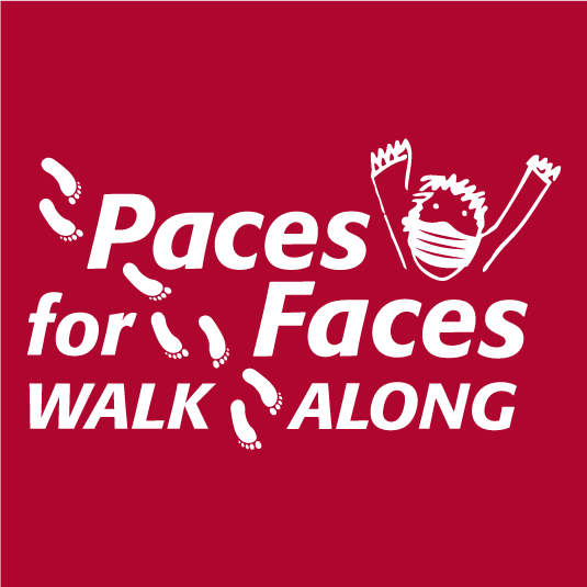 Paces for Faces Walk Along 2020 shirt design - zoomed