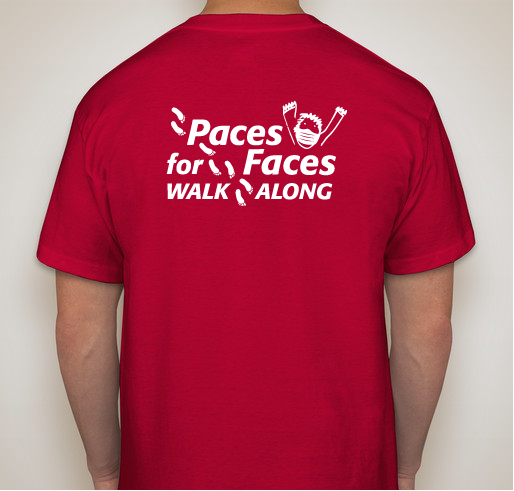 Paces for Faces Walk Along 2020 Fundraiser - unisex shirt design - back