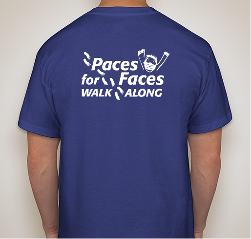 Paces for Faces Walk Along 2020 Fundraiser - unisex shirt design - back