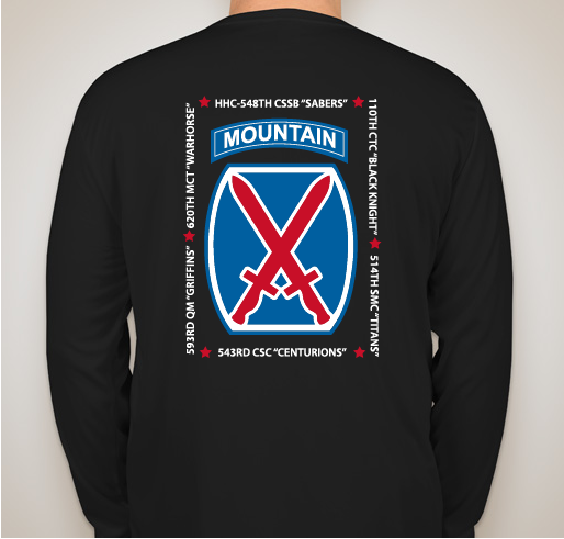 548th Combat Sustainment Support Battalion Fundraiser - unisex shirt design - back