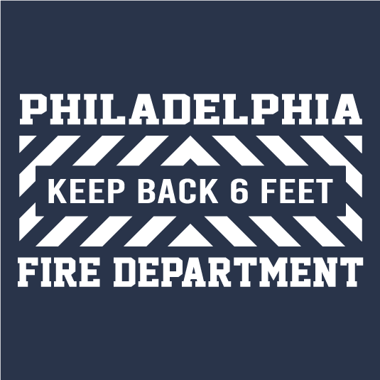 Philadelphia Fire Department COVID-19 Awareness shirt design - zoomed