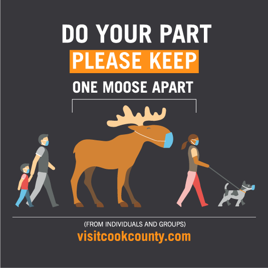 One Moose Apart - Raise money for Cook County Coronavirus Relief Fund shirt design - zoomed