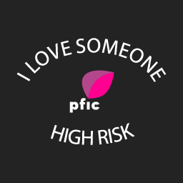 PFIC Mask Fundraiser - High Risk Love shirt design - zoomed