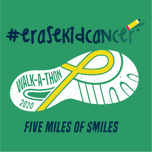 #erasekidcancer® walk-a-thon 2020 shirt design - zoomed