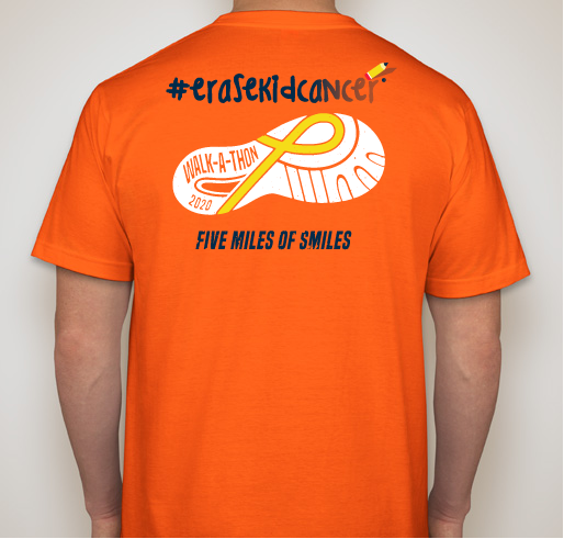 #erasekidcancer® walk-a-thon 2020 Fundraiser - unisex shirt design - back