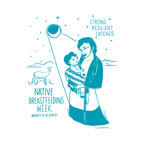 Native Breastfeeding Week 2020 shirt design - zoomed