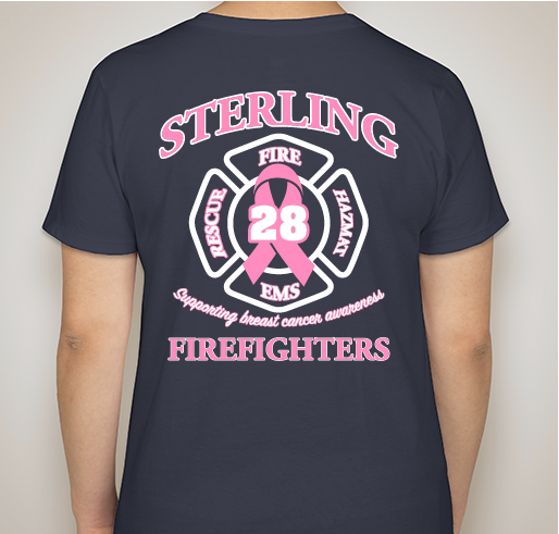 Sterling Firefighters - Breast Cancer Awareness T-Shirt Fundraiser Fundraiser - unisex shirt design - back