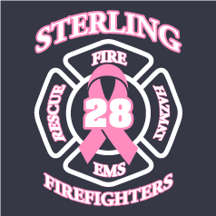 Sterling Firefighters - Breast Cancer Awareness T-Shirt Fundraiser shirt design - zoomed