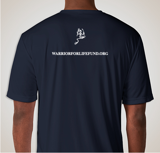 Warrior for Life Fund is dedicated to supporting active duty, retired veterans, and their families Fundraiser - unisex shirt design - back