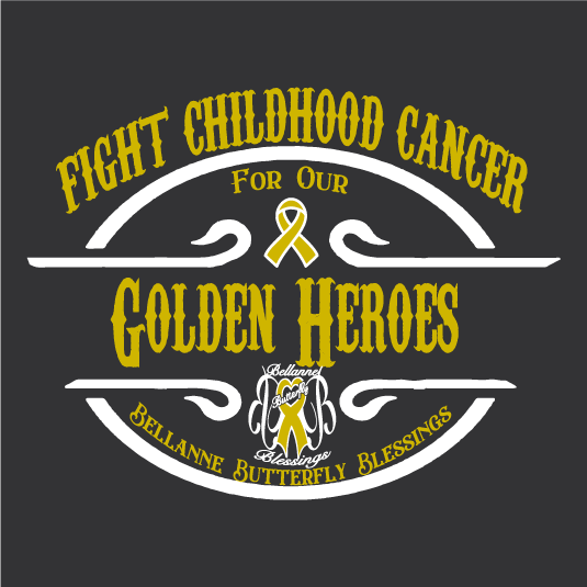Go Gold Fight Childhood Cancer shirt design - zoomed