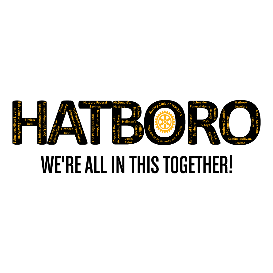 Hatboro Rotary T-shirt Fundraiser - We're all in this together. shirt design - zoomed