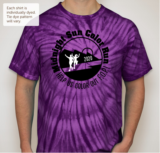 2020 Midnight Sun Color Run to benefit I.F.O.P.A Fundraiser - unisex shirt design - front