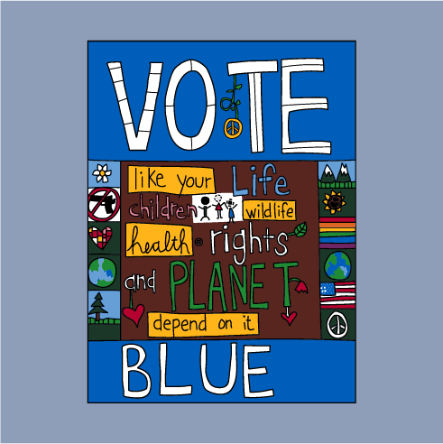 Vote Blue 2020 shirt design - zoomed