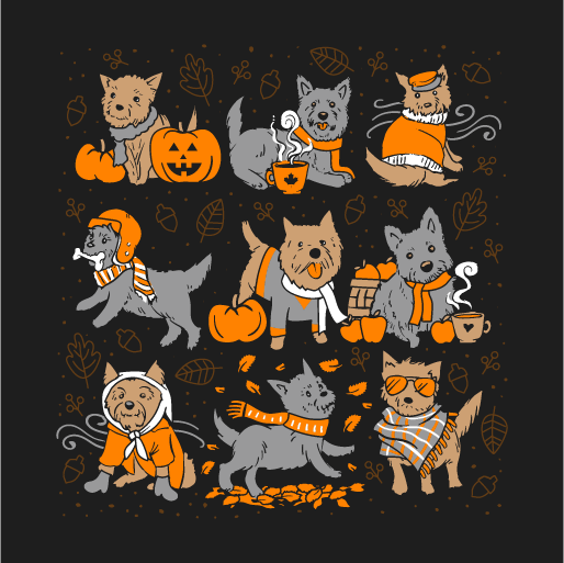 Fall Cairn Terrier Apparel! shirt design - zoomed