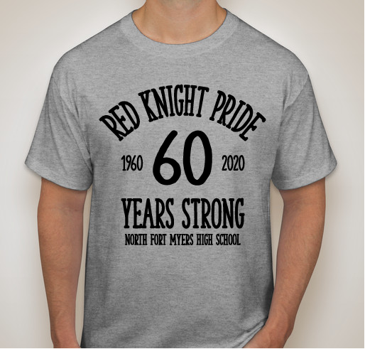 Design 1: Retro One Color "Red Knight Pride! 60 Years Strong!" Fundraiser - unisex shirt design - front