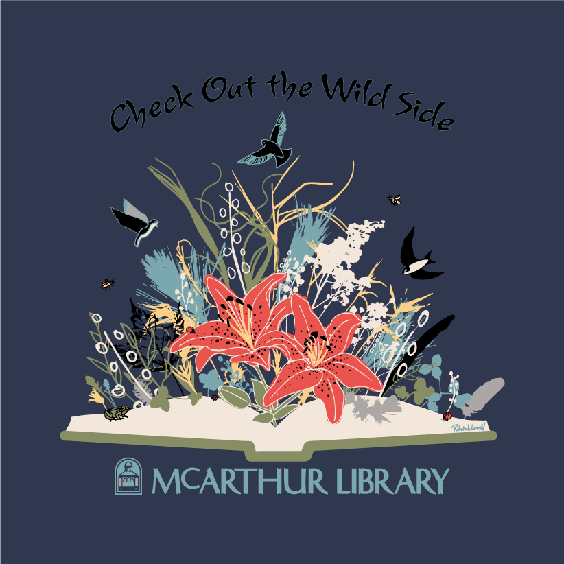 McArthur Library Dog Days of Summer T-Shirt Fundraiser shirt design - zoomed