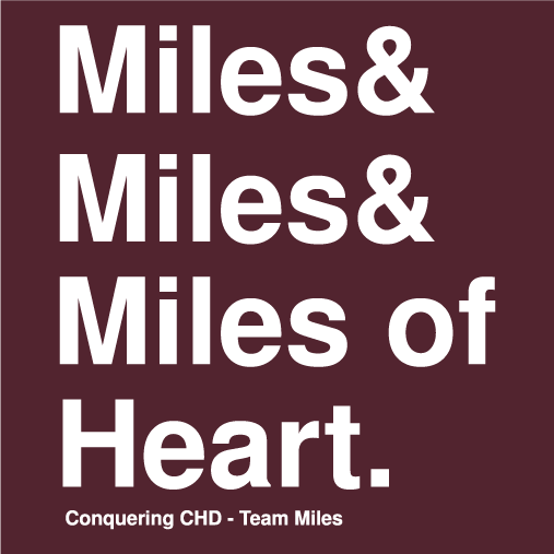 Miles and Miles and Miles of Heart shirt design - zoomed